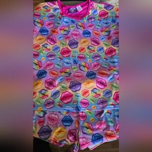 Lisa Frank t-shirt & shorts pj set size L